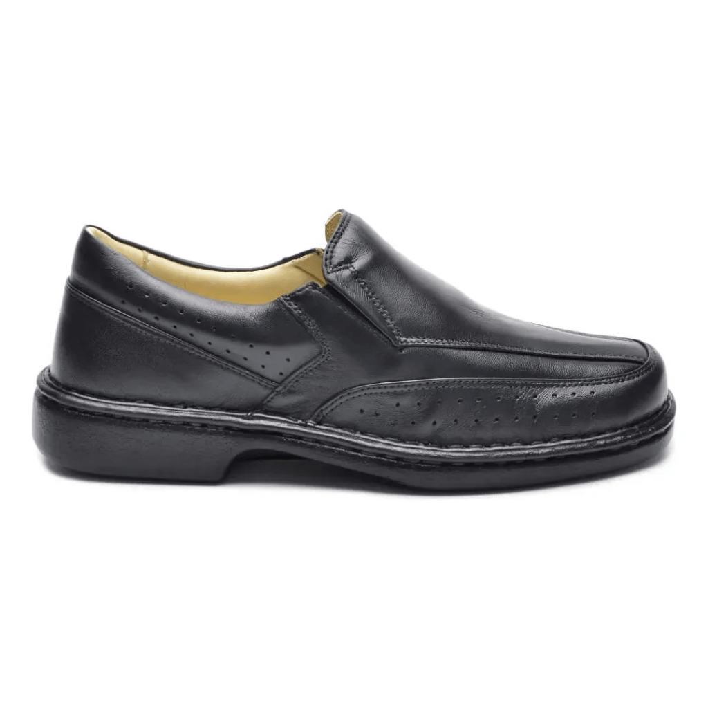 Sapato Ortopédico Masculino Couro Legítimo Palmilha Gel Ultra Confortável | Cla-Cle