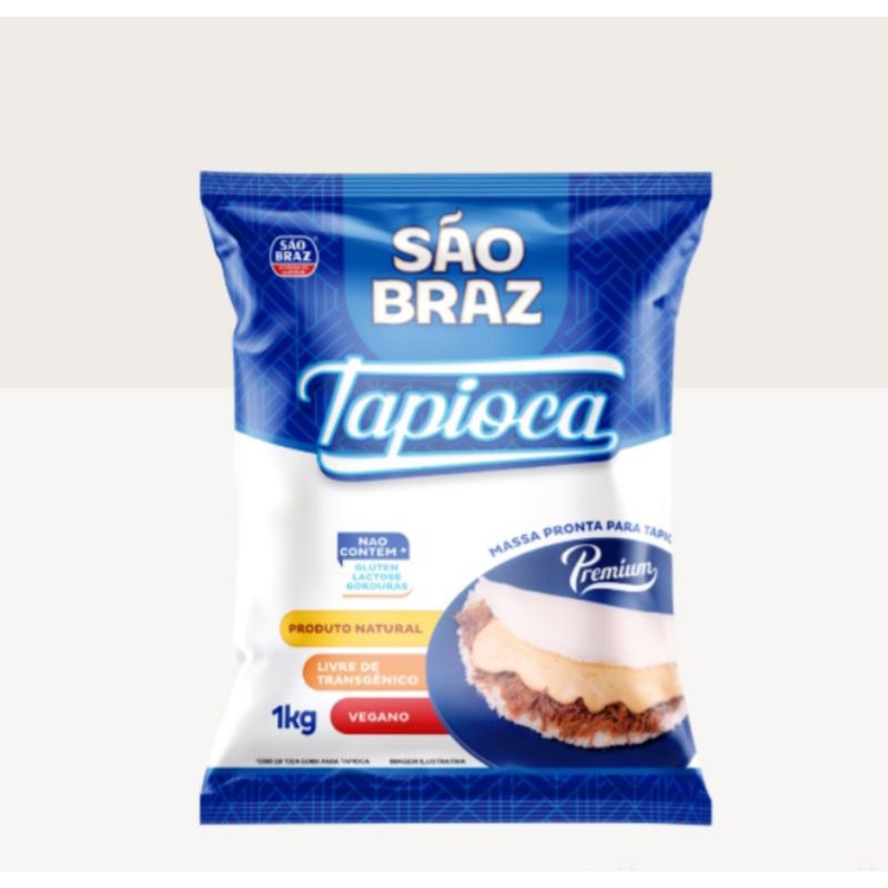 5x kit Tapioca Hidratada São Braz 1 Kg - Sem Glúten Zero Lactose Soltinha e Fina