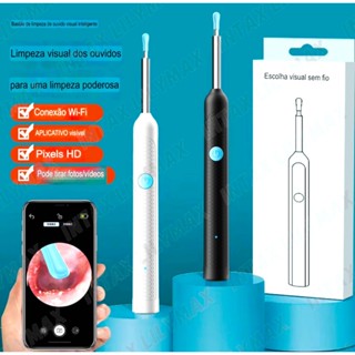 Limpador De Ouvido Visual Inteligente Sem Fio , Kit 9 De Ferramentas De Remoção De Cera Com Otoscópio Para iPhone /Andro em Oferta na Shopee