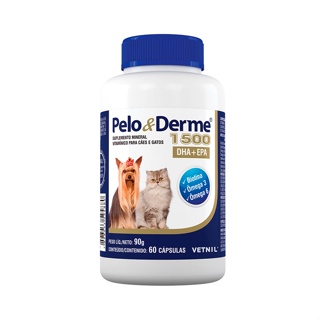 Pelo E Derme 1500 Mg Suplemento Dha + Epa 60 Capsulas Vetnil em Oferta na Shopee
