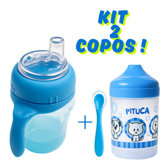 2 Copos Educativo Antivazamento Bico Silicone para Bebê em Oferta na Shopee