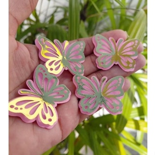 kit Apliques de borboleta 3D em papel lamicote dourado- borboleta dourada- scrap em Oferta na Shopee
