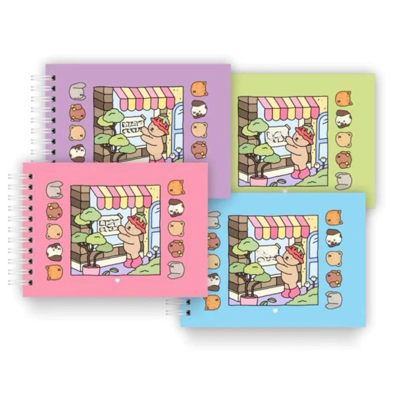 Livro de colorir Bobbie Goods 50 imagens capa dura holográfica formato A5 Caderno de Desen...