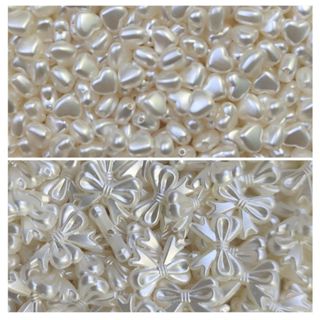 Kit com 200/400 un Entremeio de Coração E Laço Perolado + Fio Silicone Miçanga em Oferta na Shopee