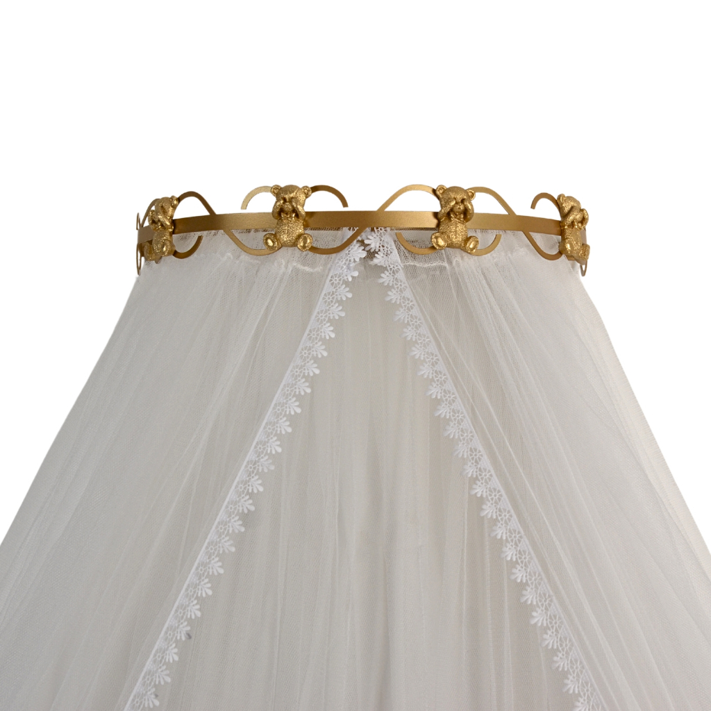 Dossel urso com mosquiteiro tule