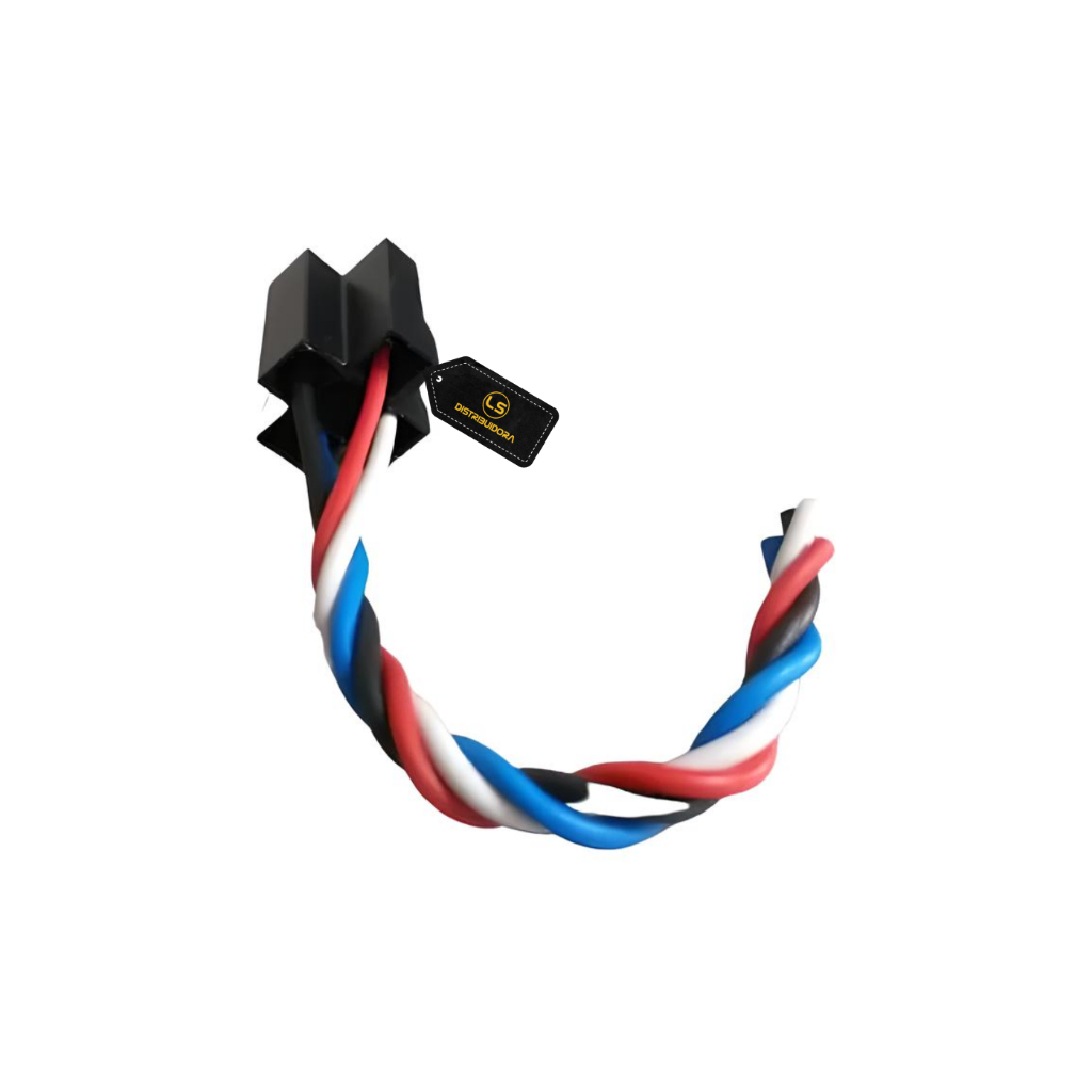 Imagem Tomadas Chicote Soquete Conector Plug Porta Relê 4 Vias