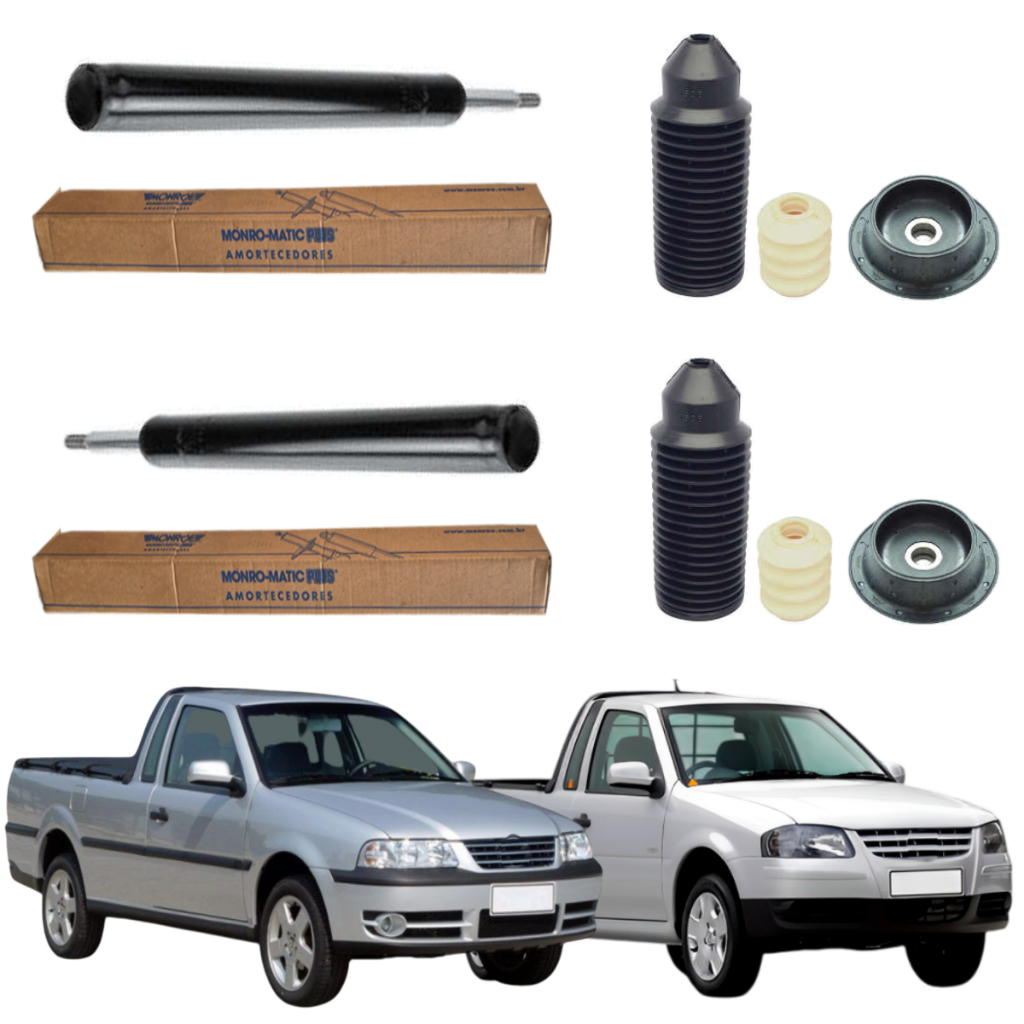 PAR AMORTECEDOR DIANTEIRO SAVEIRO G3 G4 2001 A 2009 MONROE + KIT