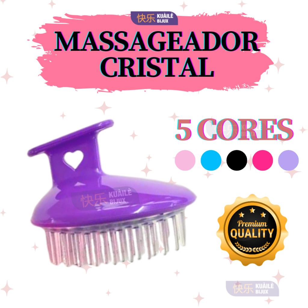 Escova Massageadora Profissional Anticaspa para Couro Cabeludo