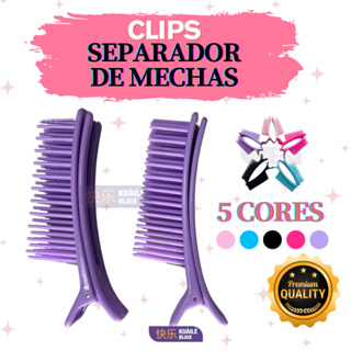 Clips separador de mechas profissional com 02 UN em Oferta na Shopee