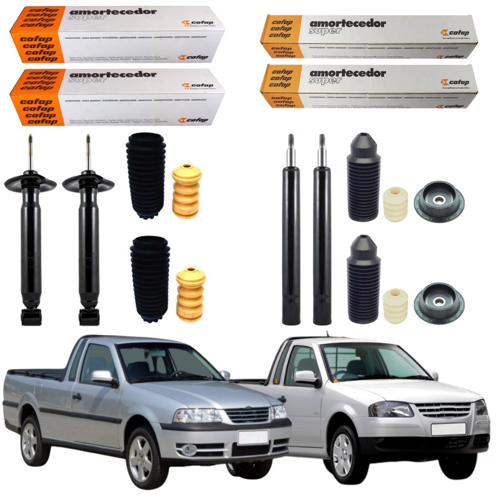 KIT 4 AMORTECEDOR SAVEIRO G3 G4 2001 A 2009 COFAP + KIT