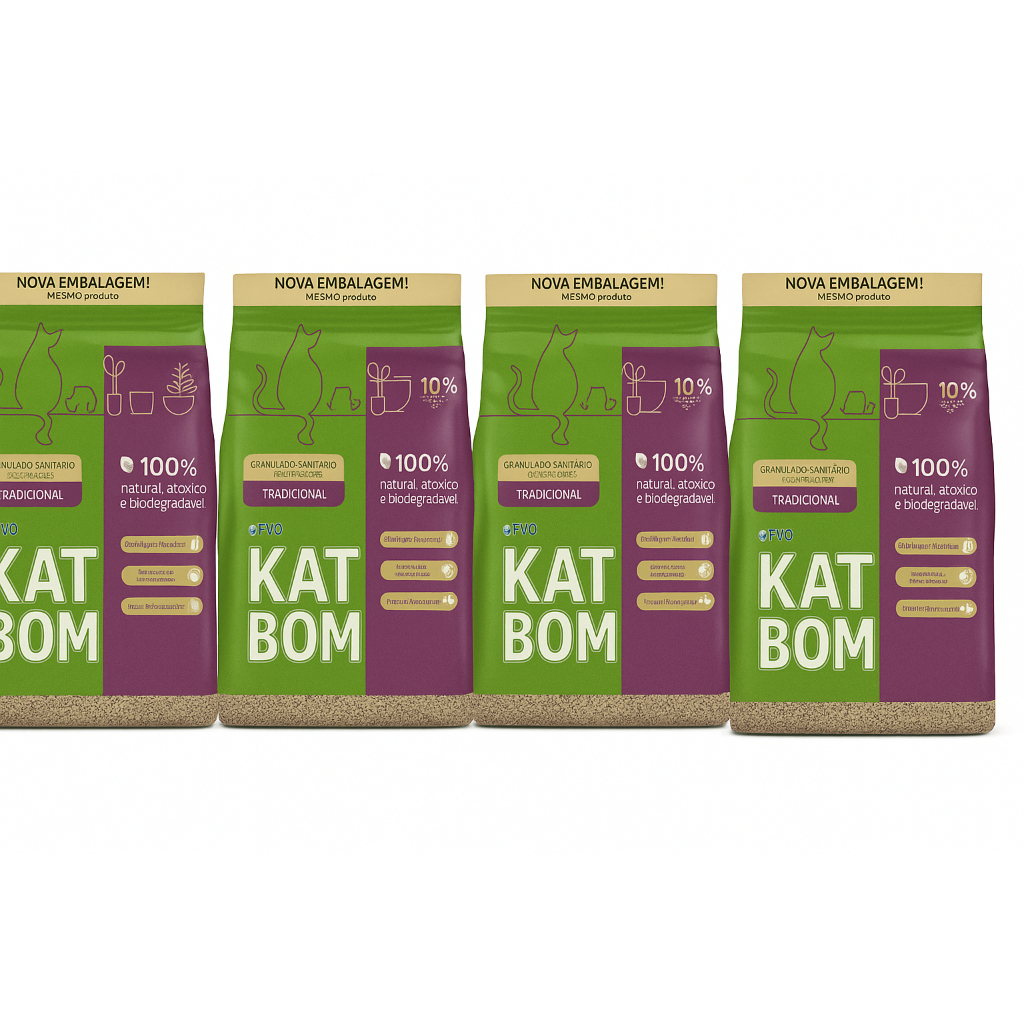 Kit 4 Granulado Sanitário Katbom Natural para Gatos - 3 Kg em Oferta na Shopee