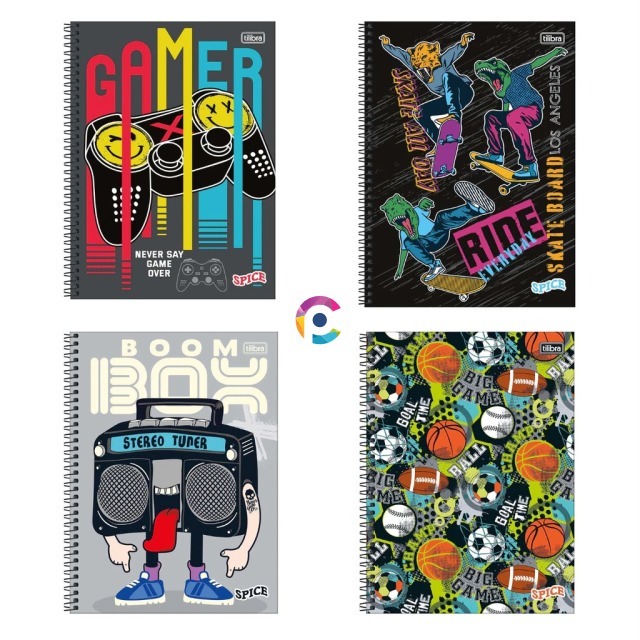 Caderno 10 Matérias Universitário Spice Capa Dura Masculino 160 Fls 2026 em Oferta na Shopee