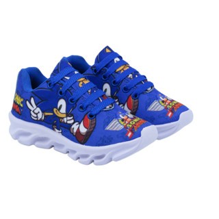 Tênis Infantil Sonic Masculino Estampado Leve e Confortável para Escola Passeio Personagens Infantil | Envio Rápido