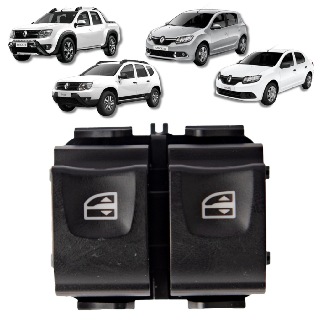 BOTÃO INTERRUPTOR VIDRO ELÉTRICO RENAULT LOGAN 2015/ SANDERO
