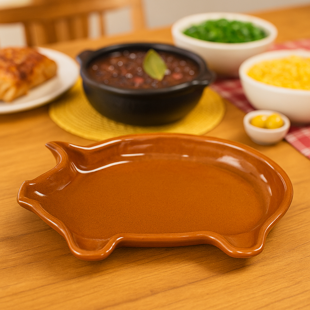 Petisqueira Porco Pequena Em Cerâmica Louça Buffet Travessa em Oferta na Shopee