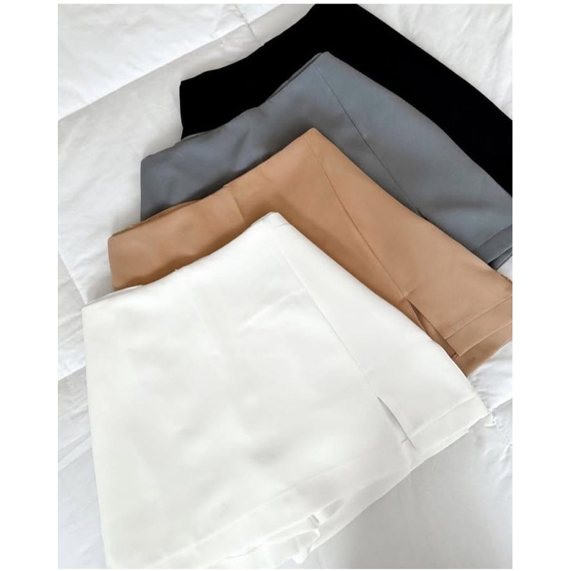 kit com 2 short saia fenda frontal moda verão