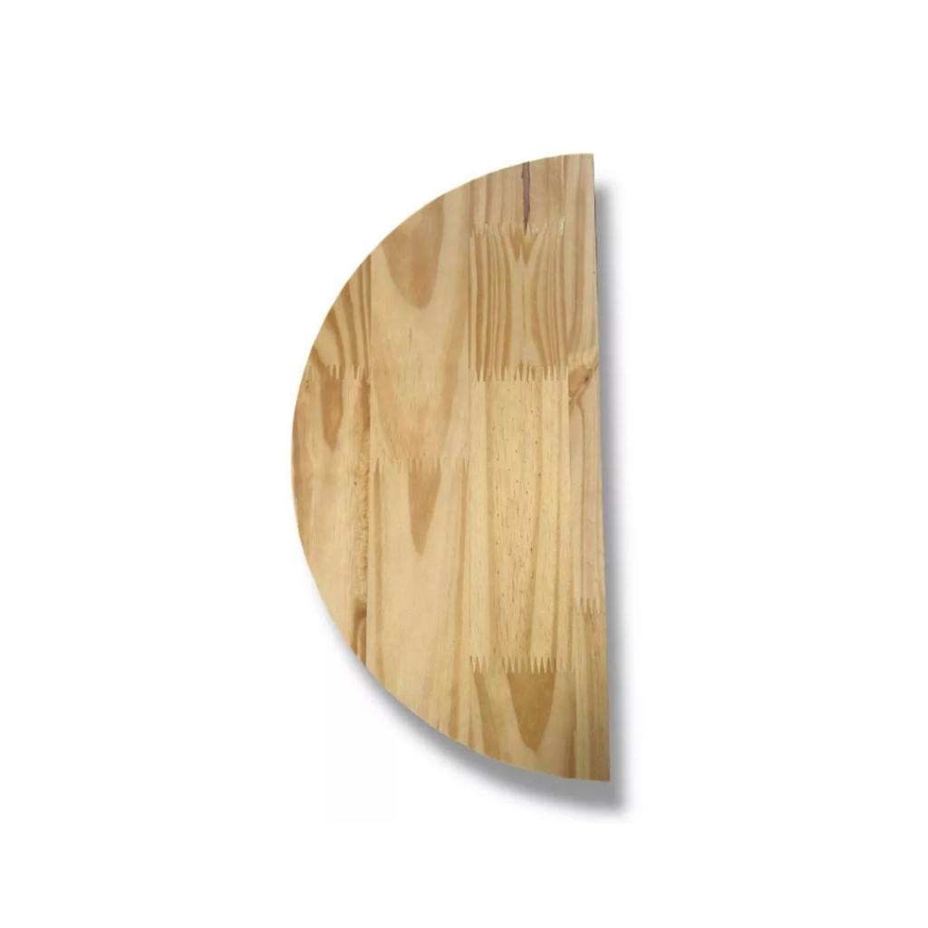 Tampo Meia Lua 25x12,5cm Para Mesinhas E Prateleiras Madeira Pinus