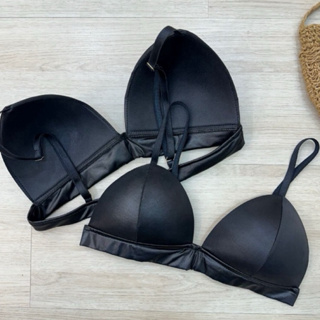 Top Cropped Sutiã Cirrê com Bojo Triângulo Alça Ajustável | Lingerie Festa Balada Noite em Oferta na Shopee