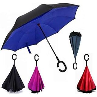 Guarda Chuva Invertido Tecido Duplo Impermeável Reforçado Contra  Guarda-Chuva Para Carro em Oferta na Shopee