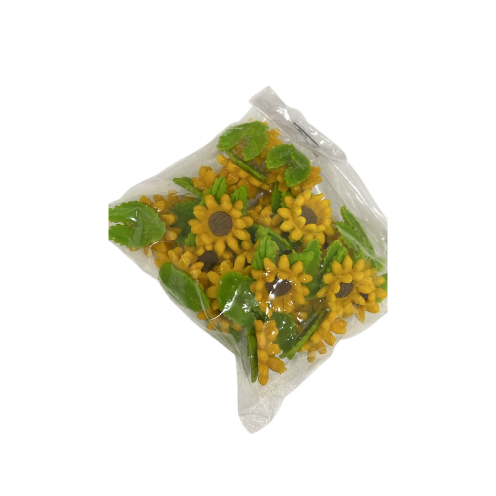 Mini Girassol em biscuit, 25 unid - 2cm — imagem 2 de 2