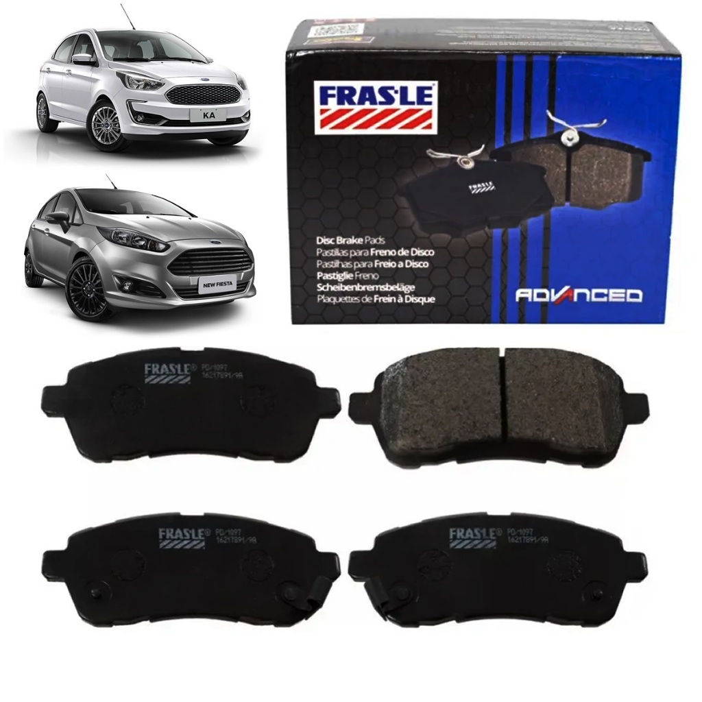 Pastilha de Freio Dianteira Ford New Fiesta 1.5 1.6 New KA 1.0 1.5 Todos Original FRASLE Novo c/ NFe