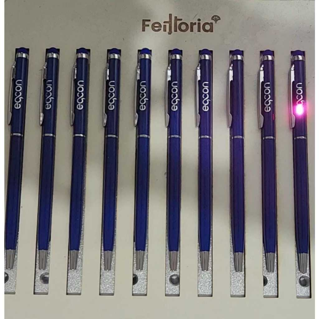 kit 10/20/30/40 Caneta Metálica Touch com Gravação Personalizada – 1.0mm, azul ou preta , Rotativa — imagem 2 de 2