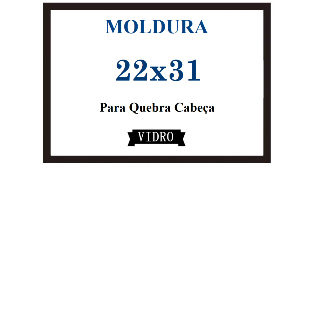 Moldura Quadro 31x22 P/ Quebra Cabeça Com Vidro Moldura Laqueada 22x31 em Oferta na Shopee