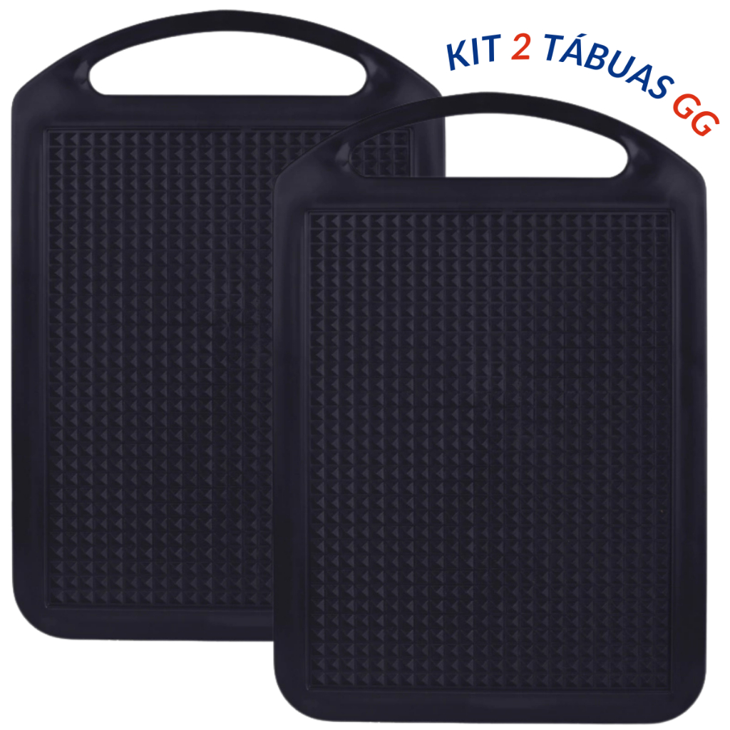 Kit de 2 Tábuas Gigante 40x26 para Carne Legumes Super Resistente Atóxica Prática