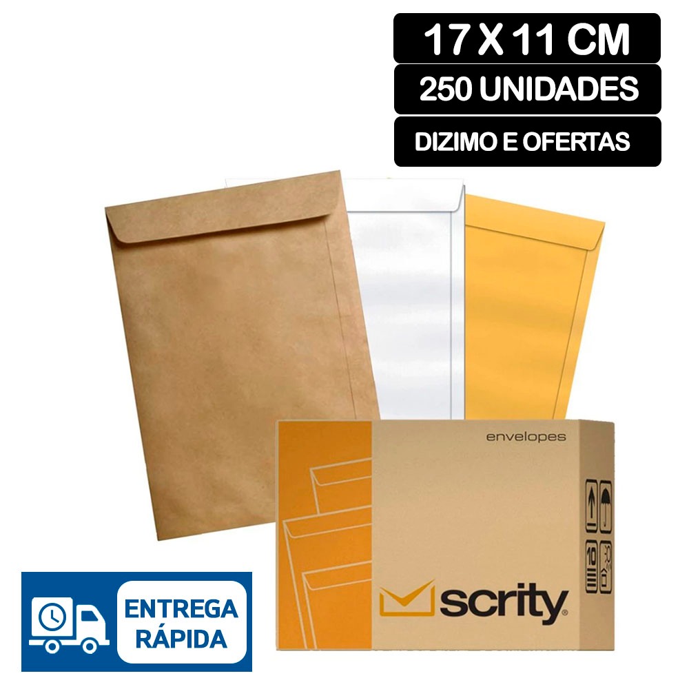 Envelope Dizimo Igreja 11X17 cm 11 x 17 cm Scrity 250 Unidades em Oferta na Shopee