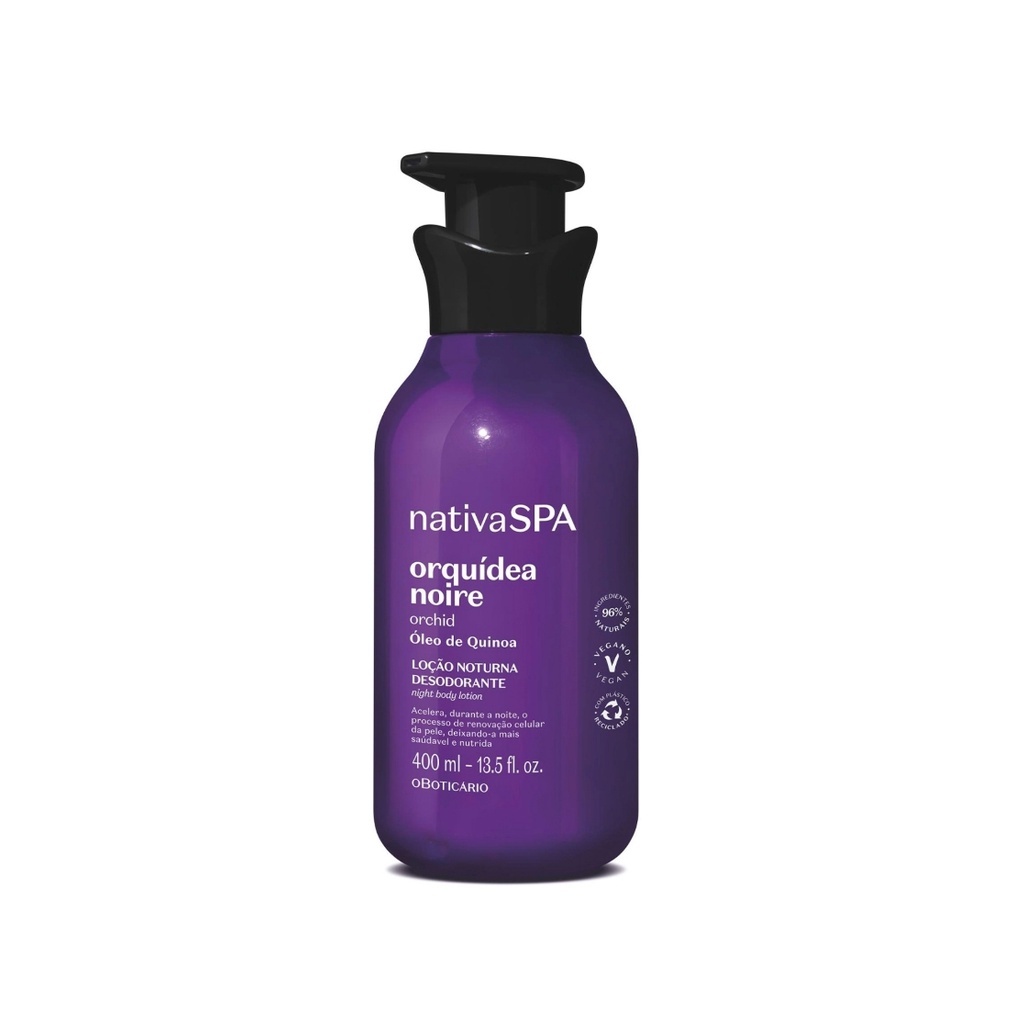 Loção Noturna Desodorante Corporal Nativa SPA Orquídea Noire 400ml