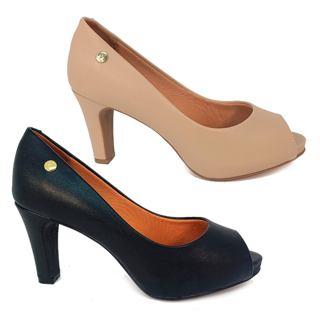 Sapato Vizzano Peep Toe Salto Alto Feminino 1840300 - Women Shoes