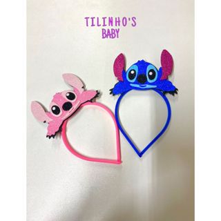 Tiara arquinho laço de cabelo menina lilo e stitch em Oferta na Shopee