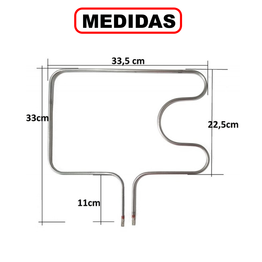 Resistência Inferior Fornos Fischer – Hot Grill 1000W / 220V - Qualidade Premium