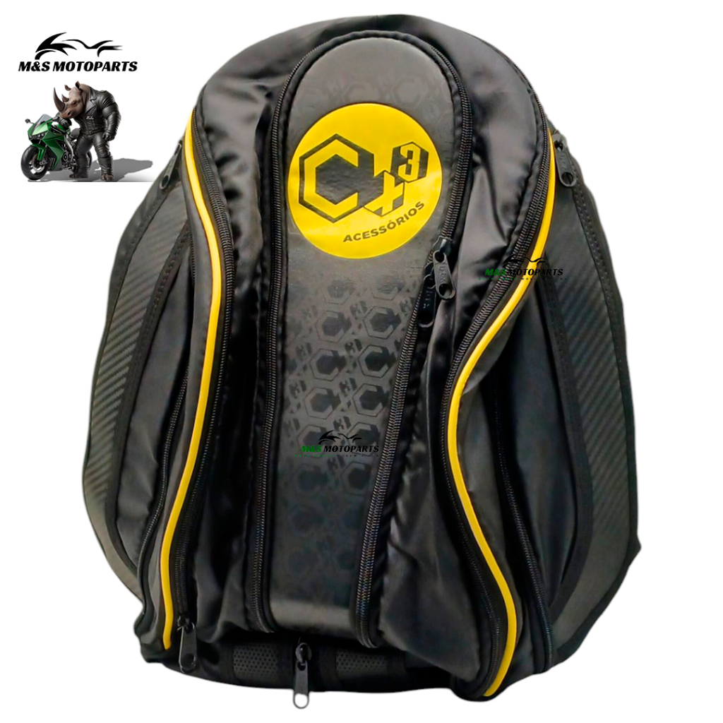 Mochila Esportiva para Motoqueiro - Capacete e Notebook - Nylon Resistente