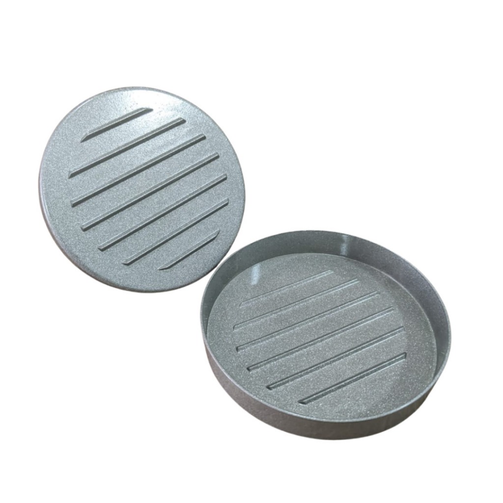 KIT 2 Forma De Hamburguer Artesanal Com Prensa Modelador Aluminio Prensa Profissional Gourmet