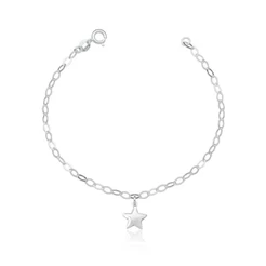 Pulseira de prata 925 com Pingente de Estrela
