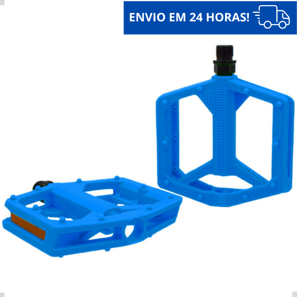 Par de Pedal Bicicleta Bike Mtb Bmx 9/16 Plataforma Nylon Com Bucha Du Rosca Grossa Azul Vermelho Verde Roxo Laranja em Oferta na Shopee