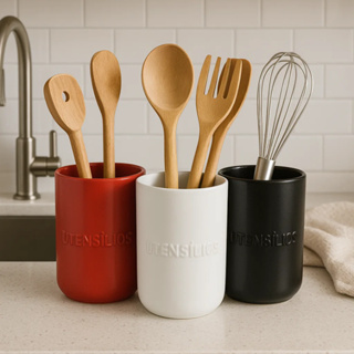 Porta Utensílios Grande em Cerâmica 17cm - Ceraflame em Oferta na Shopee