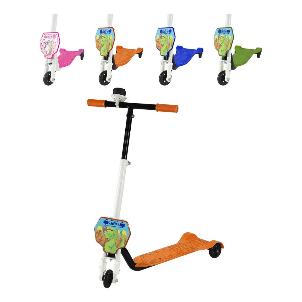 Patinete Infantil 3 Rodas Com Buzina Altura Ajustável Freio Trinete Scooter Menino Menina