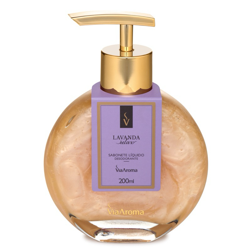 Lavanda clássica relax sabonete líquido Via Aroma 200ml vidro