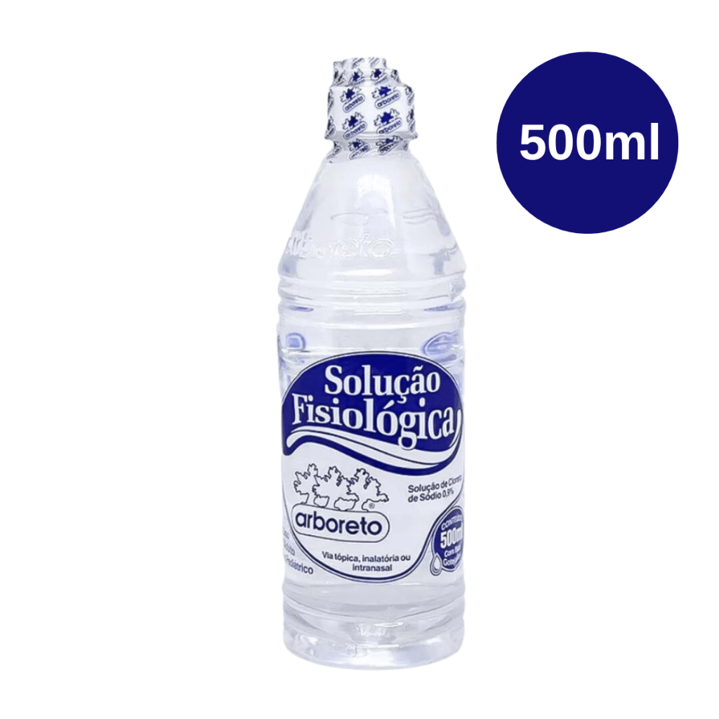 Soro Fisiológico Solução Fisiológica Cloreto De Sódio 0,9% 500ml Arboreto