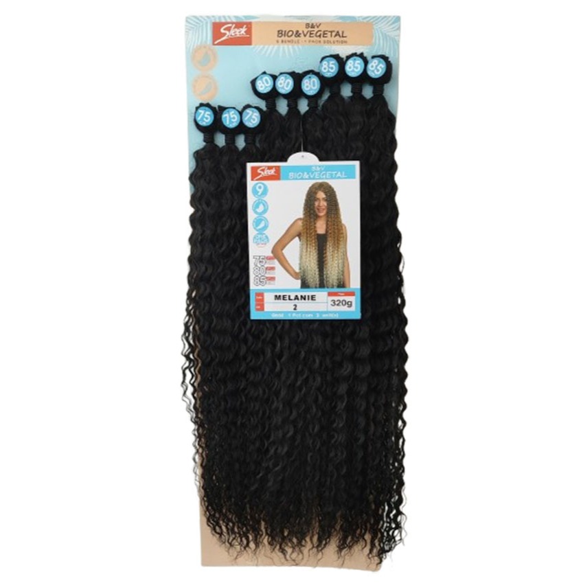 Cabelo Bio Vegetal Cacheado Sleek Melanie 85cm Na Tela em Oferta na Shopee