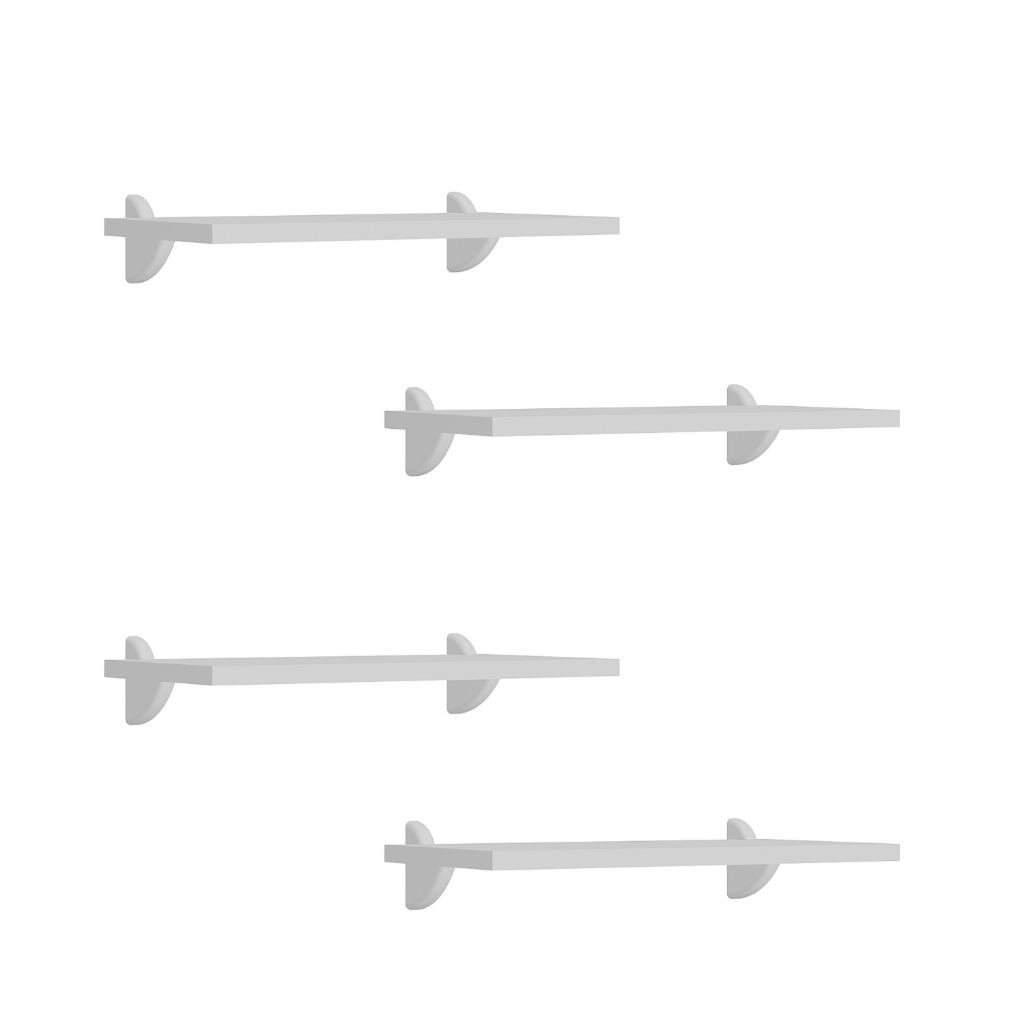 Kit 4 Prateleiras reta 20X40 nicho Mdf Branco Suporte decoração sala quarto banheiro escritório em Oferta na Shopee