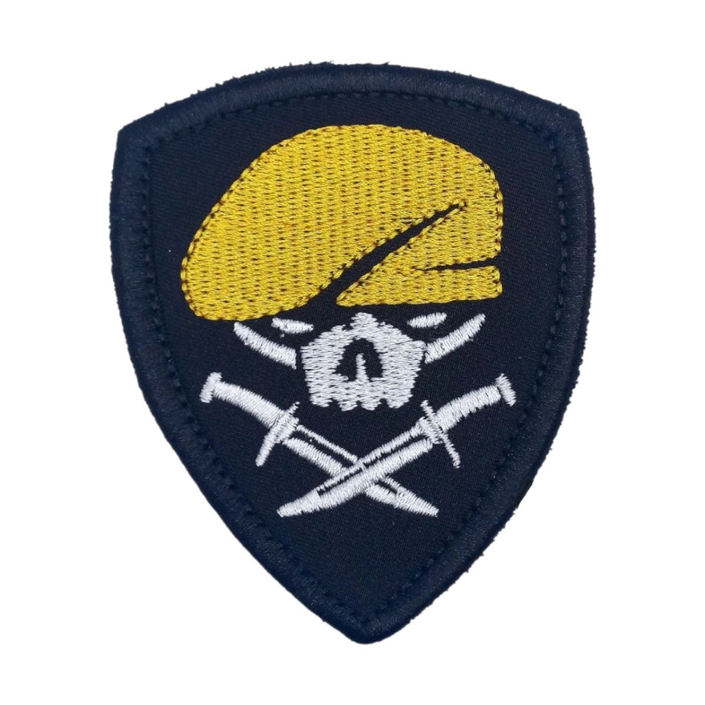 Patch Emblema Boina na Caveira Bordado com Velcro