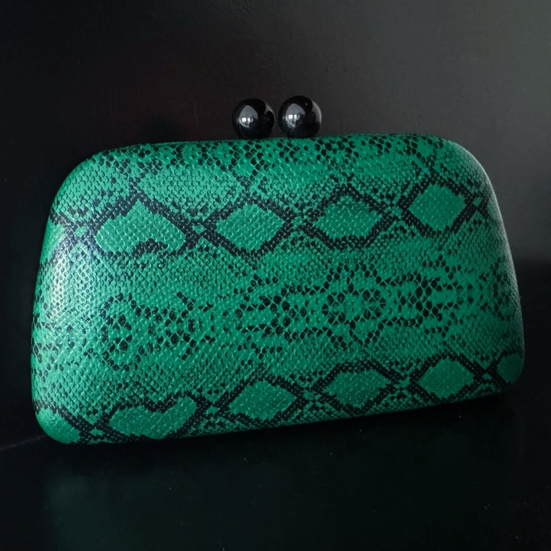 Bolsa de Festa Clutch Verde Esmeralda para Madrinhas e Formandas