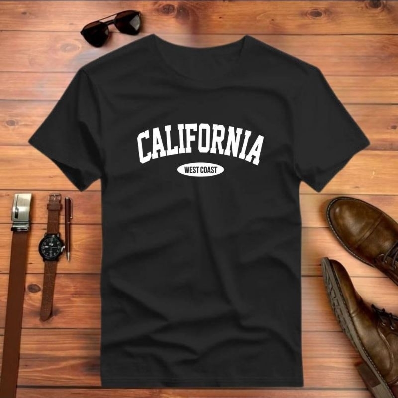 Camiseta 100% Algodão Califórnia Unissex Camisa Estampada Estilo Rua Lançamento