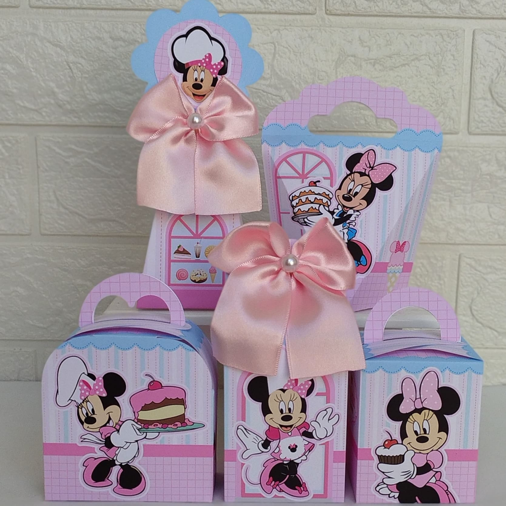 Kit Personalizado tema Minnie Confeitaria Lembrancinhas para Aniversário / Caixinhas