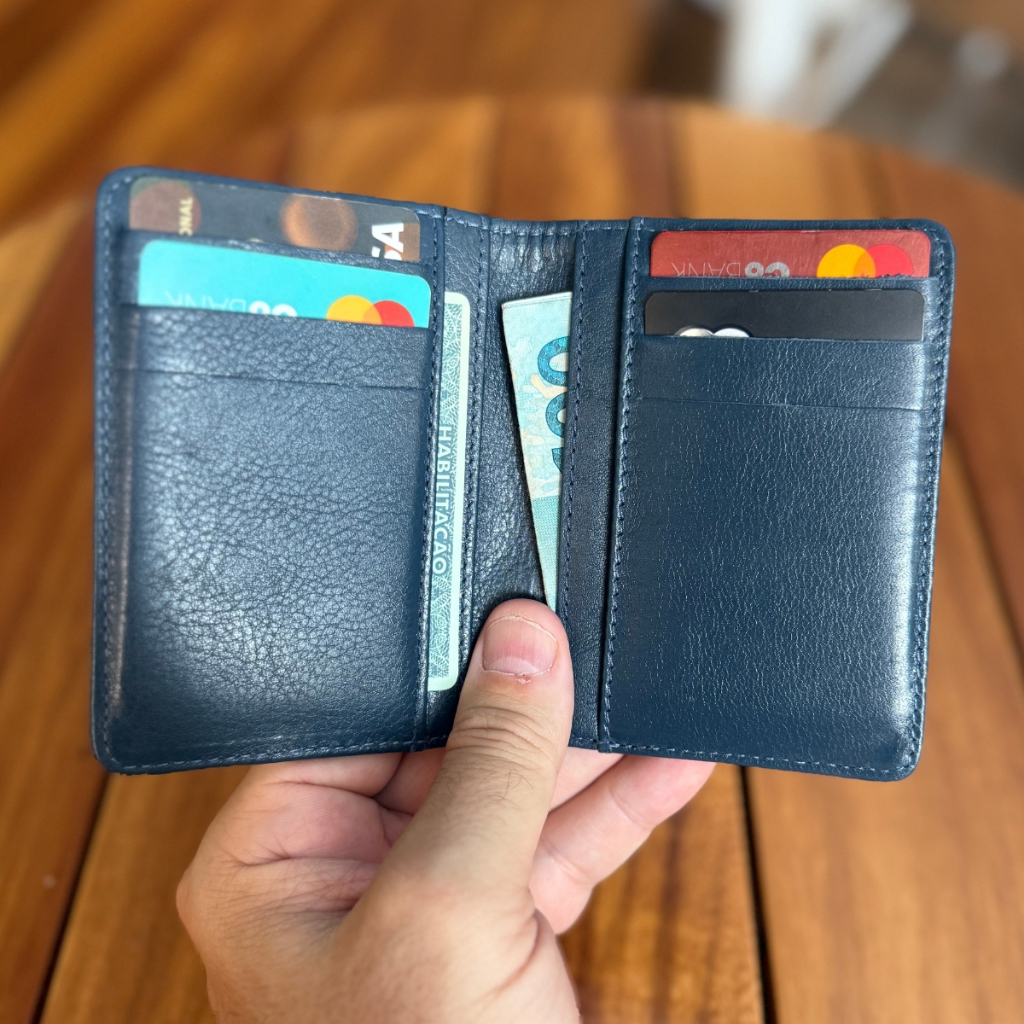 Carteira Masculina Com Proteção RFID Documentos Cnh Dinheiro em Oferta na Shopee