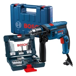 Kit Furadeira Impacto Bosch GSB 13 RE 750w 127v + Brocas e Bits V line 41 PCs + Maleta