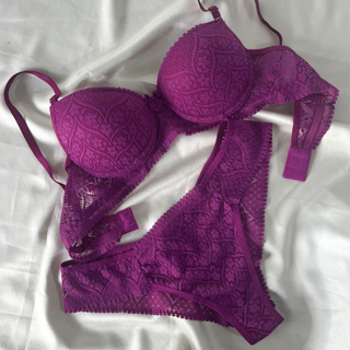 Conjunto Lingerie Renda Com Bojo Calcinha e Sutiã Sensual Lingerie Feminina em Oferta na Shopee